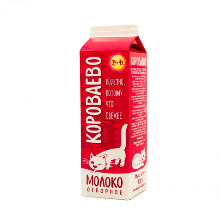 Молоко Отборное 4% 900г. (Pure-Pak)